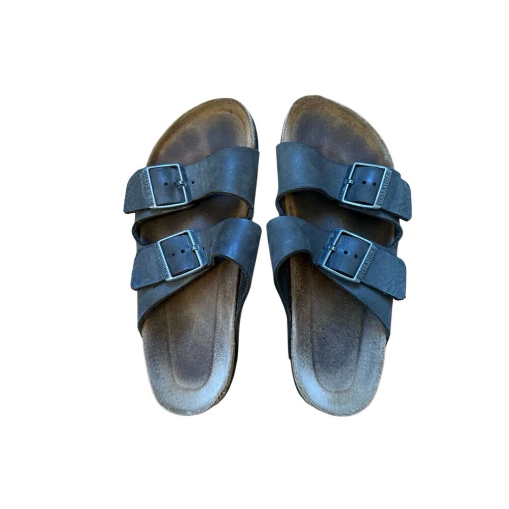 Birkenstock Arizona Black Leather Sandals 37 - Picture 3 of 5
